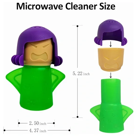 Green and Purple Angry Mama Microwave Cleaner - Picture 2 of 3